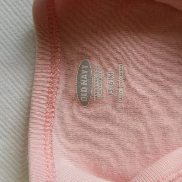 old navy pink striped comfy jumpsuit 3-6 months baby girl - Picture 6 of 7